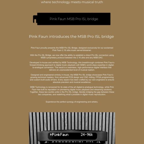 Pink Faun MSB Pro ISL bridge