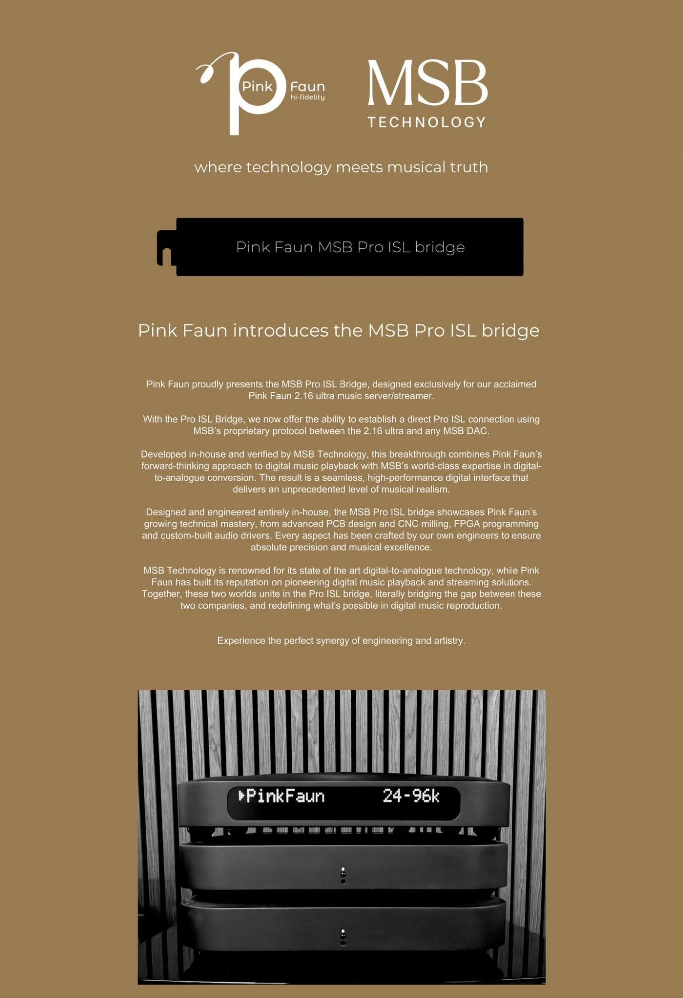 Pink Faun MSB Pro ISL bridge