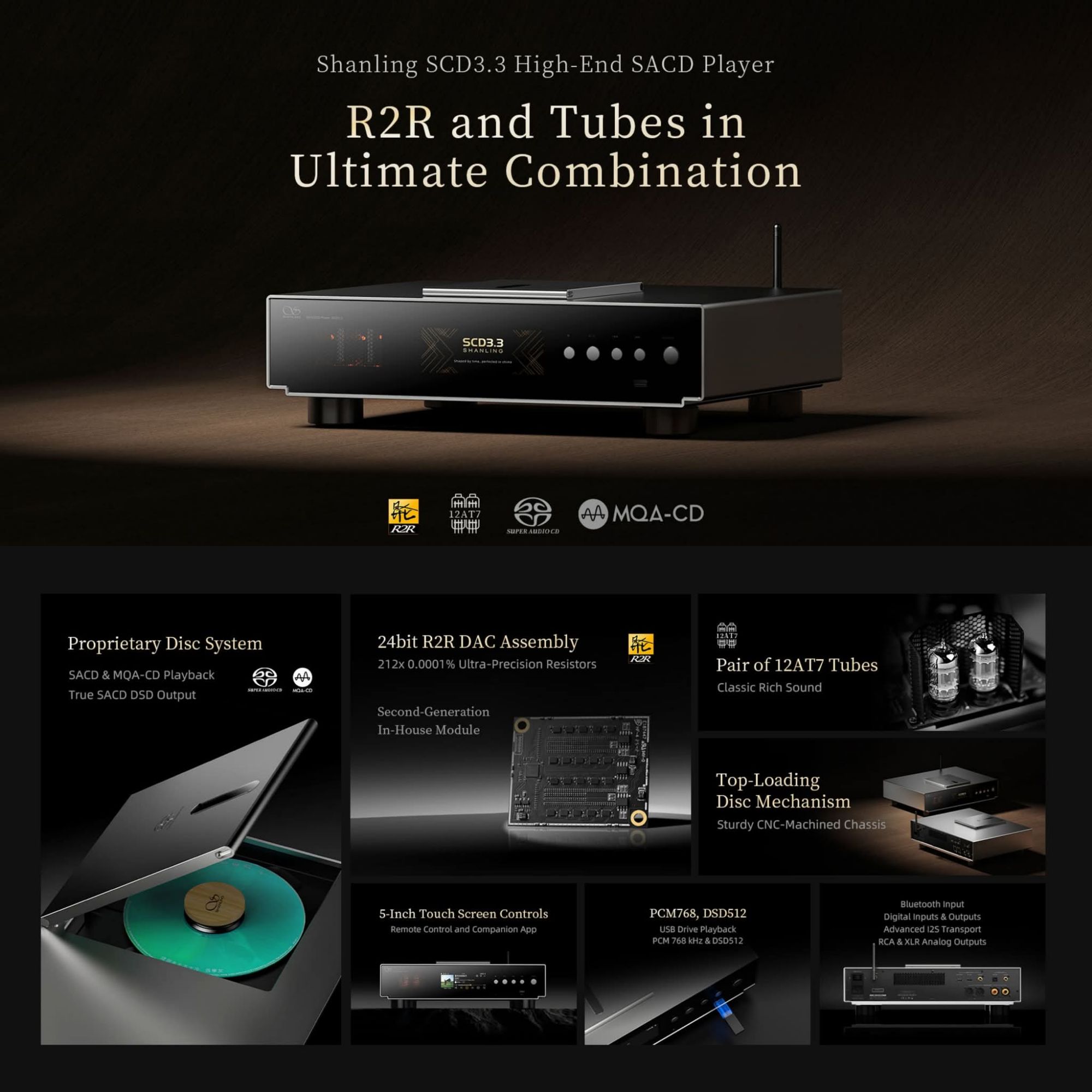 Shanling SCD3.3 High-End Tube R2R SACD Player